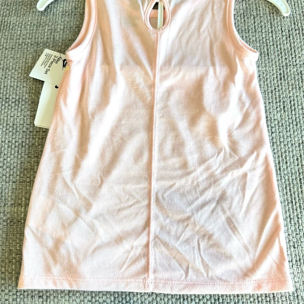 New NIKE Little Girls Just DIY It Top and Biker Shorts, Pink 2 Piece Set Size 5 - Picture 4 of 6